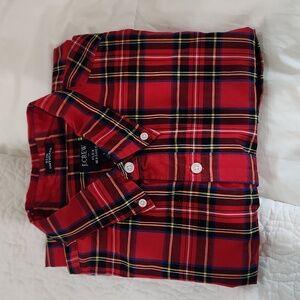 Mens j.crew flex washed slim untucked long sleeve shirt size L